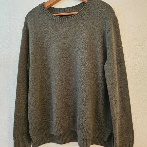 Banana Republic Dark Hunter-Forest Green Cozy Drop Shoulder Sweater Effortless - Picture 2 of 4